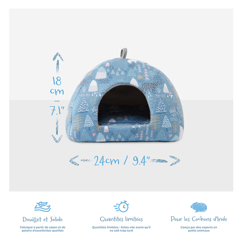 Maison de la marque Kavee motif bleu ours polaire avec ses dimensions et avantages