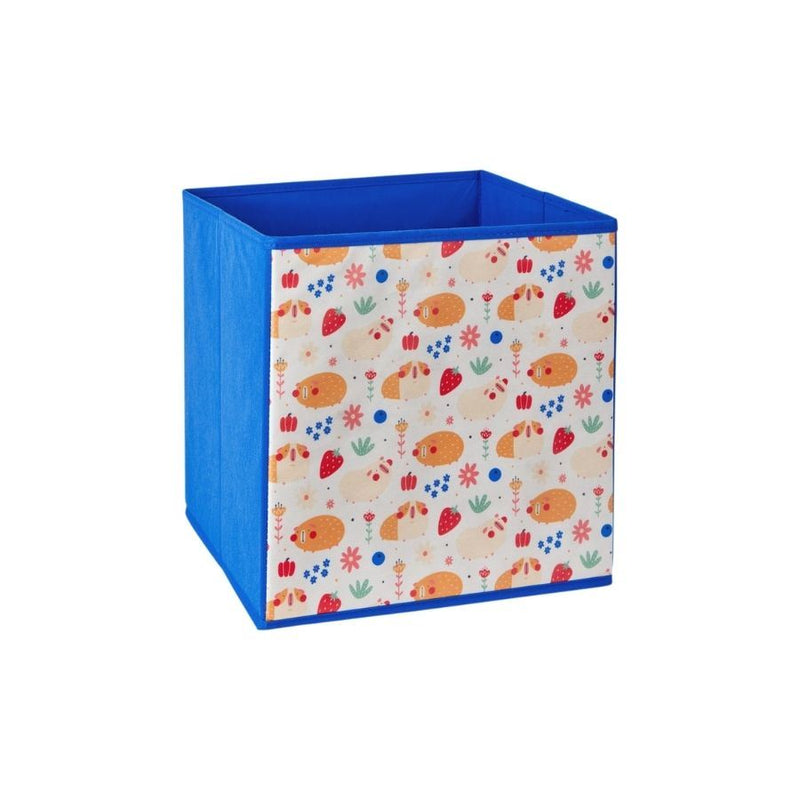 Un cube de rangement pour cavy cage cochon d inde Kavee imprime amy frances bleu