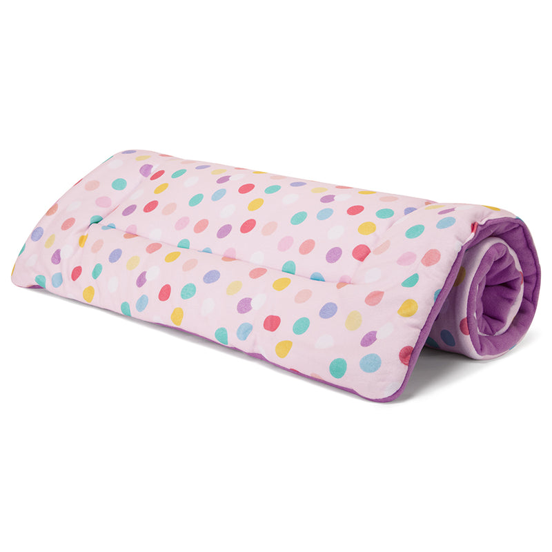 tapis polaire pour cochon d inde enroule en rouleau a motif a pois rose lilas violet