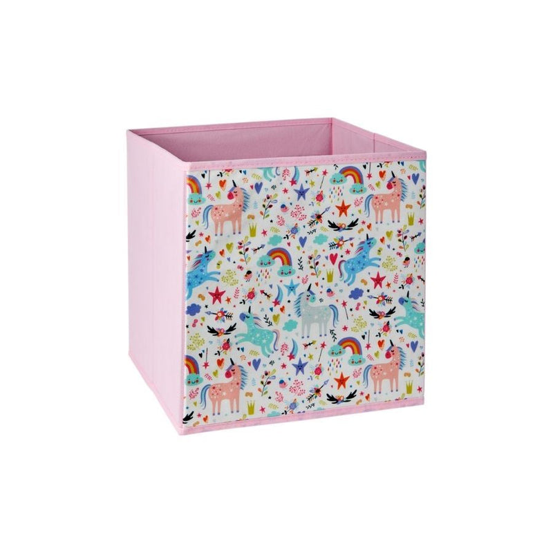 Un cube de rangement pour cavy cage cochon d inde Kavee imprime Licorne rose pâle