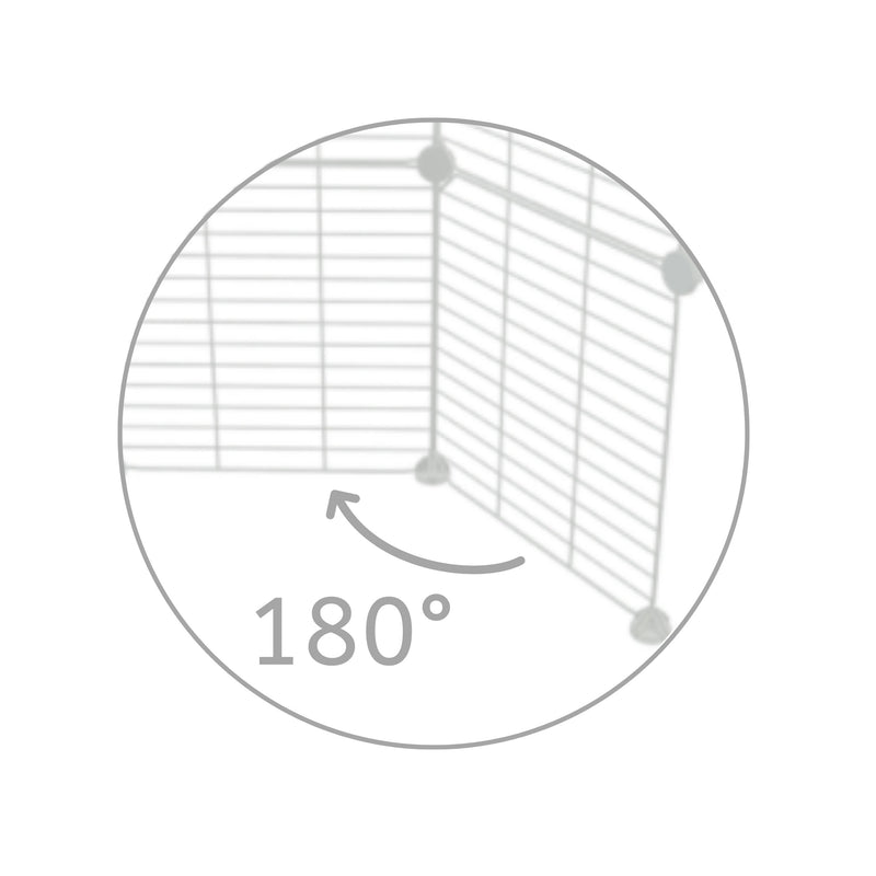 une grille modulaire blanche porte cavy cage 180 degres porte couvercle ouverture kavee cage cochon d inde