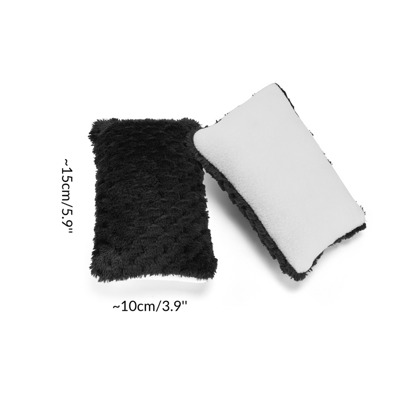 dimensions d'un lot de 2 coussins polaire pour cochon d'inde en tissu noir par kavee 