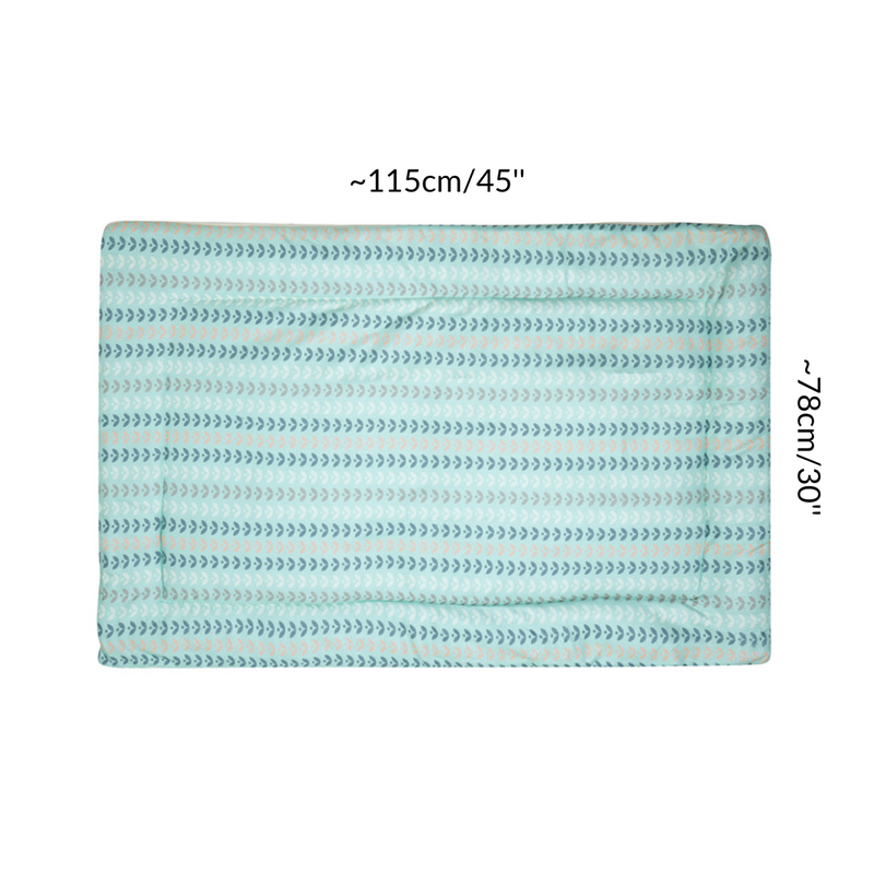 dimensions d'un tapis polaire cochon d'inde lapin 3x2 motif tissu bleu nature nordique pour cavy c&c cage par Kavee