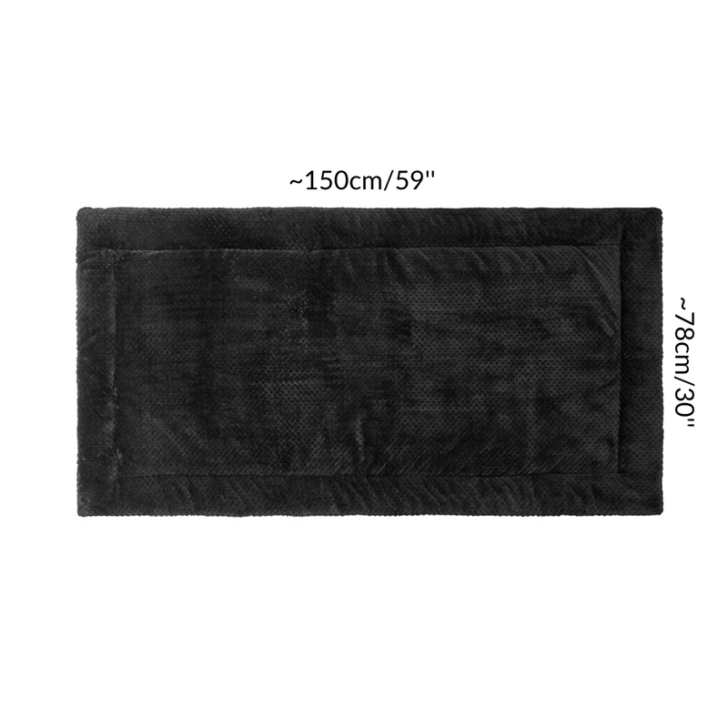 dimensions d'un tapis polaire cochon d'inde lapin 4x2 motif tissu noir pour cavy c&c cage par Kavee