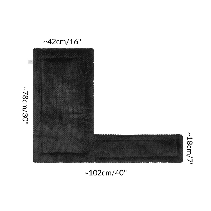 dimensions d'un tapis polaire cochon d'inde lapin loft motif tissu noir pour cavy c&c cage par Kavee