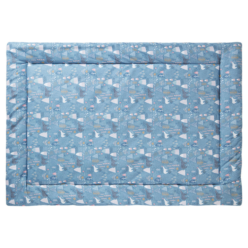 tapis polaire cochon d'inde lapin 3x2 motif tissu bleu ours polaire pour cavy c&c cage par Kavee