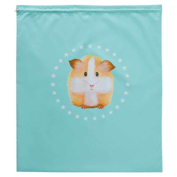sac de lavage bleu motif cochon d inde tapis polaire lapin kavee chat chien litiere lit couverture
