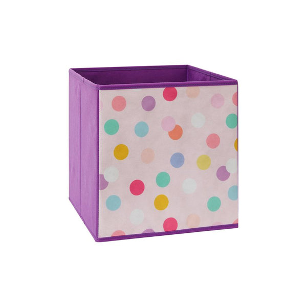 Un cube de rangement pour cavy cage cochon d inde Kavee imprime pois rose violet pastel