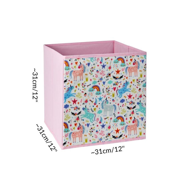 Taille d'un cube de rangement pour cavy cage cochon d inde Kavee imprime Licorne rose pâle
