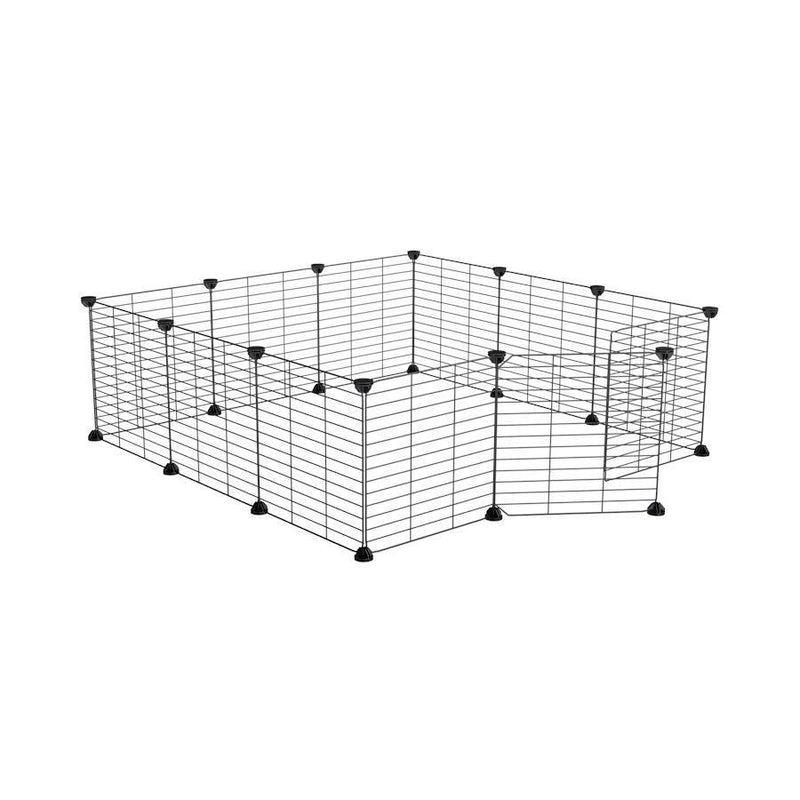 Un enclos cavy cage modulable 3x3 exterieur ou interieur avec grilles fines pour lapins ou cochons d'inde de kavee 