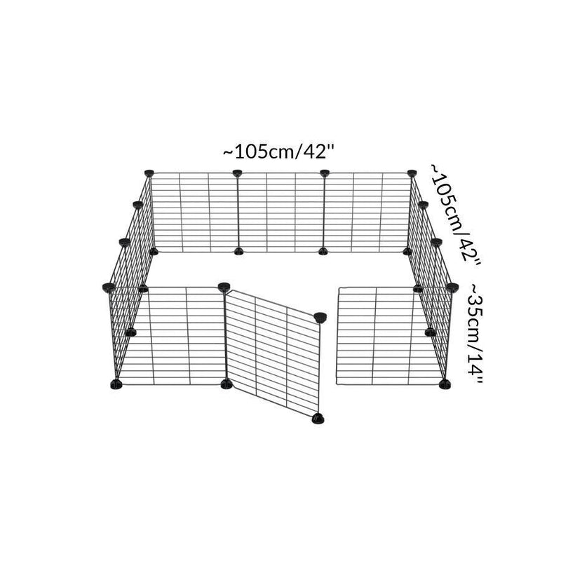 Taille d'composition d'Un enclos cavy cage modulable 3x3 exterieur ou interieur avec grilles fines pour lapins ou cochons d'inde de kavee 